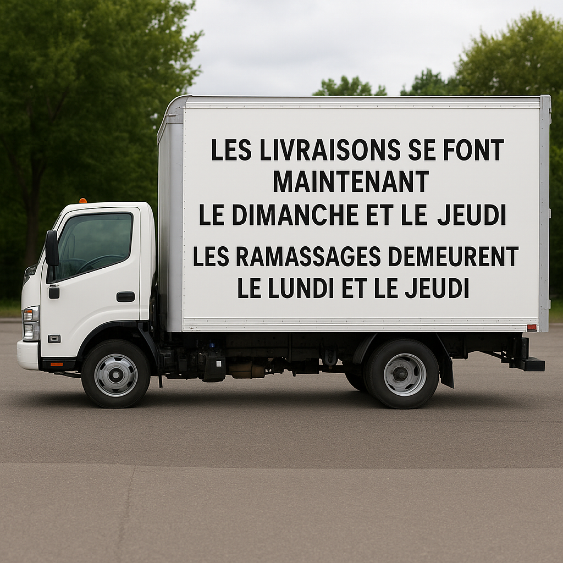 Changement de journée de livraison image