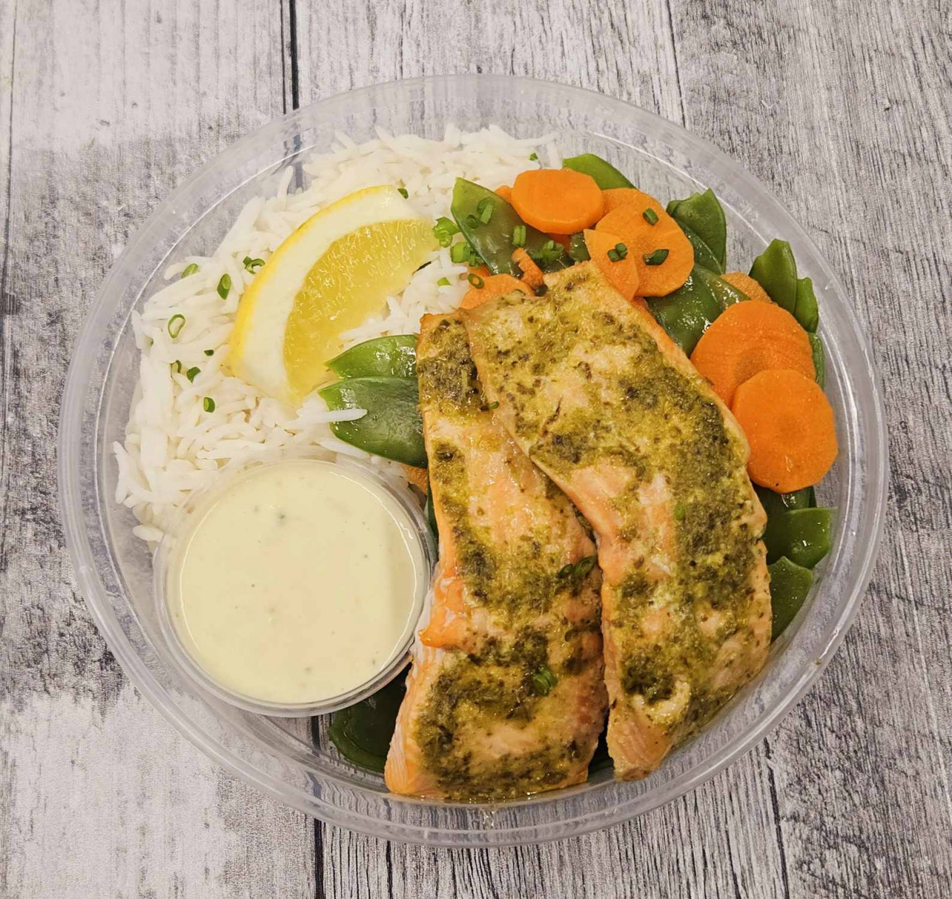 Truite saumonée au pesto