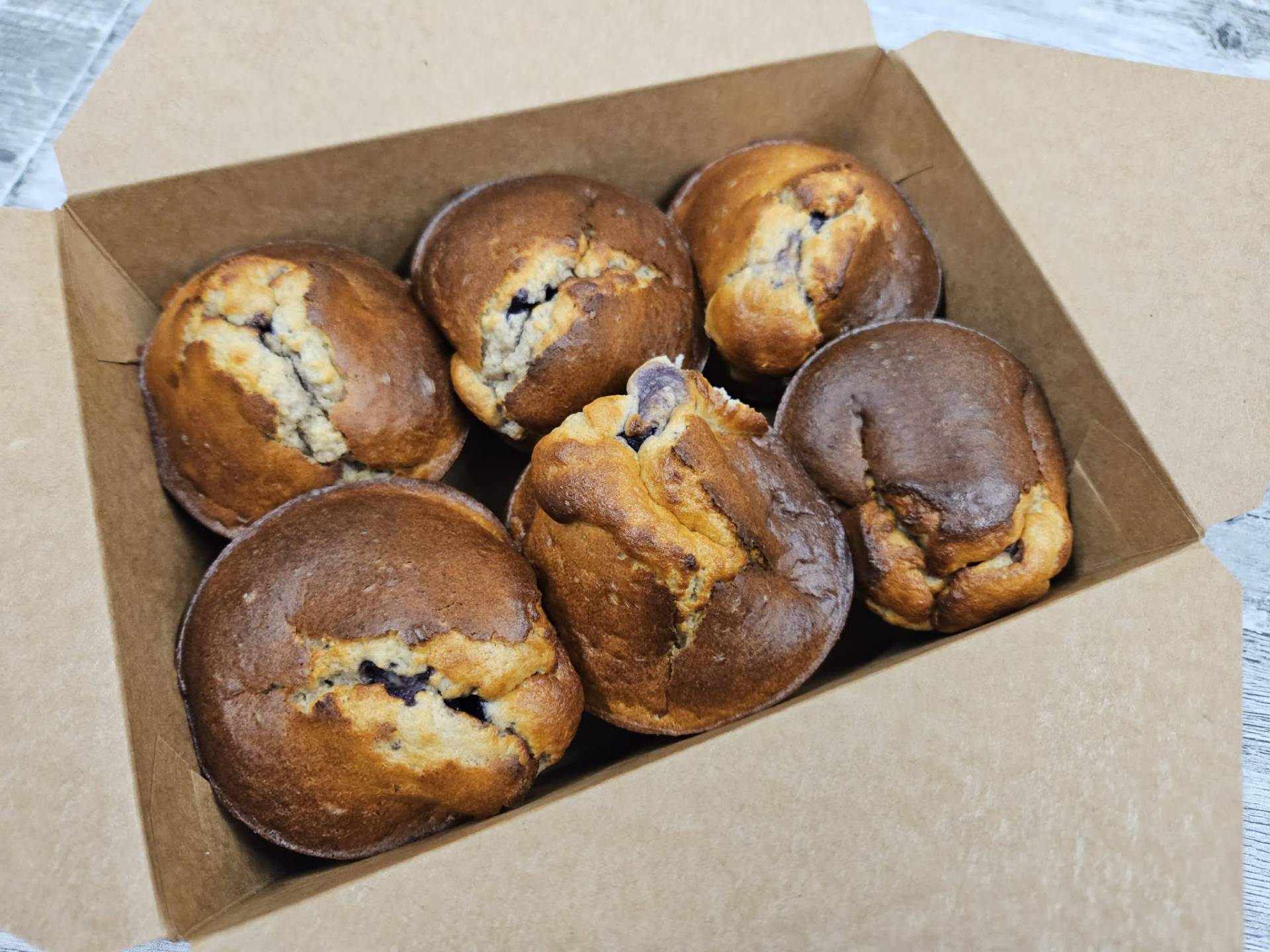 Boîte de 6 muffins aux bleuets